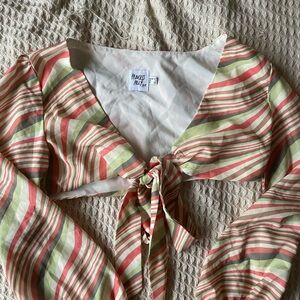 Princess Polly Striped Tie-Front Top - Multicolor